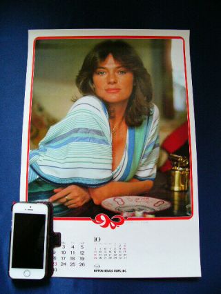 1981 Jacqueline Bisset Japan Vintage Poster Calendar Very Rare