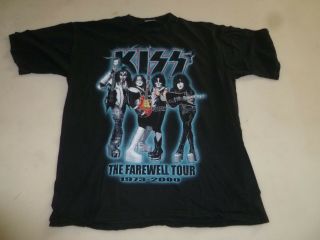 Kiss The Farewell Tour 1973 - 2000 Rock Concert Shirt Size Xl Vintage Gene Simmons