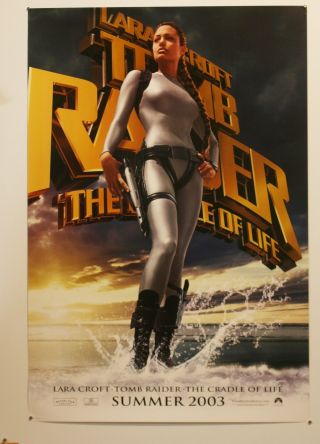 Lara Croft Tomb Raider - Unfolded 2003 Movie Poster 27x40 - Sexy Angelina Jolie