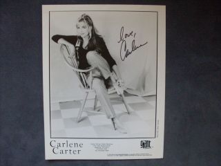 Carlene Carter Hand Signed Autographed Photo 8 X 10 Authentic