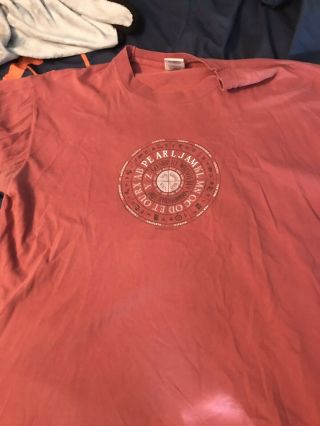 Pearl Jam No Code Tour Band T - Shirt Red Size Xl Vintage 1996