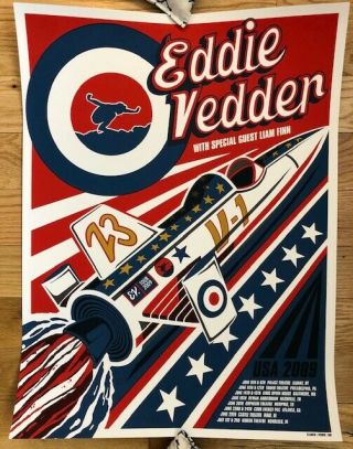 Eddie Vedder 2009 Tour Poster - Pearl Jam