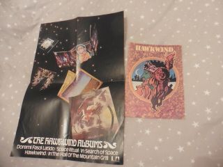 1974 Hawkwind Tour Programme & Poster Dead Singer - Lemmy Kilmister Motorhead