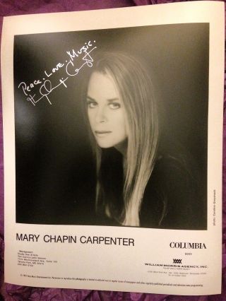 Mary Chapin Carpenter Signed Promo Press Publicity Photo Autographed Country