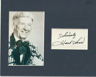 Hank Snow Signed Matted With Photo Frame Size 8x10 3/19