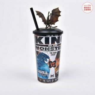 Godzilla King Of The Monsters Straw Beverage Cup,  Lid Child Gift Plastic Cups