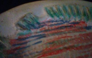 Vintage Jim Gay Studio ' 92 signed MCM pottery fish platter/plate 8