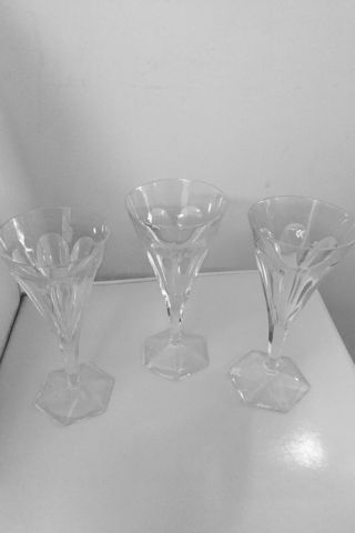 Van Lambert Set Of 3;crystal Champagne Flutes 7 3/8”