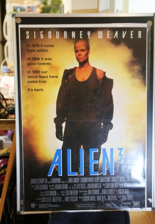 Alien 3 Rare Australian One Sheet International 27x40 Movie Poster 1992