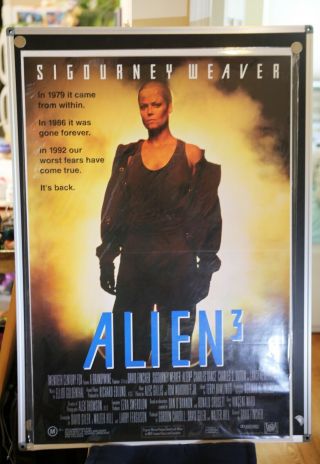 ALIEN 3 Rare Australian One Sheet International 27x40 Movie Poster 1992 2