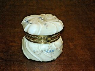 Antique Wavecrest Floral Dresser Box Jewelry Casket C F Monroe
