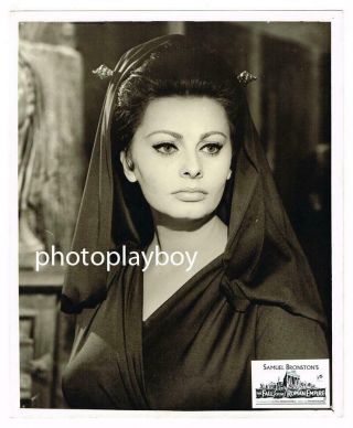 Sophia Loren Gorgeous Portrait Fall Of Roman Empire All - Star Epic Movie 2 1964