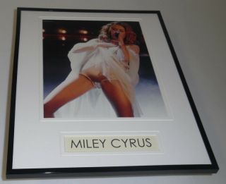 Miley Cyrus In Concert Framed 11x14 Photo Display