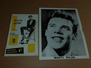 Marty Wilde 1959 Uk Tour Programme,  11 X 9 Glossy Paper Photo