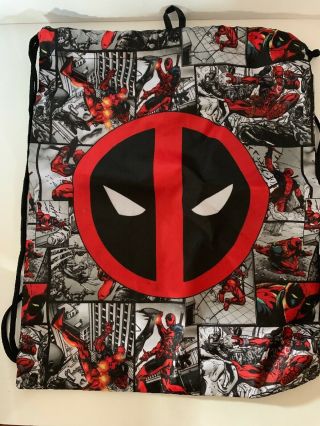 Marvel Deadpool Drawstring Bag Polyester,  Spencer’s Gifts