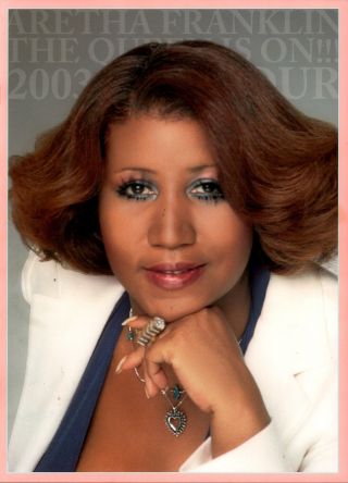 Aretha Franklin 2003 The Queen Is On Tour Concert Program Book / Nmt 2