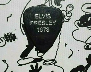 Elvis Presley 1973 Black Guitar Pick