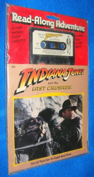 1989 Promotional Tape & Book Set Indiana Jones & The Last Crusade Harrison Ford