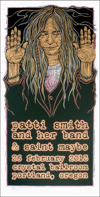 Patti Smith And Her Band Poster Signed Silkscreen By Gary Houston