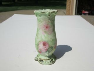 Fancy Antique Royal Bayreuth Rose Taperstry Ladies Hat Pin Holder