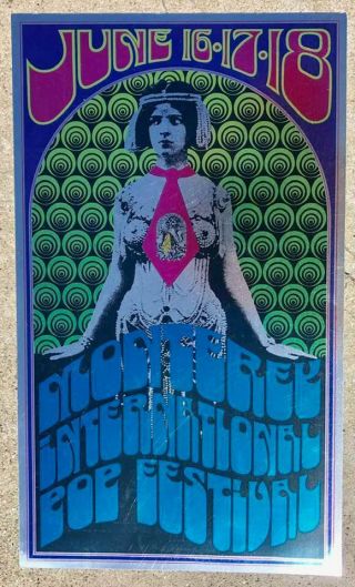 67 Monterey International Pop Festival Poster Hendrix Janis Joplin Grateful Dead