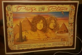 Robert Plant Jimmy Page 1995 Oakland San Jose Uncut Test Print Poster,  Zeppelin