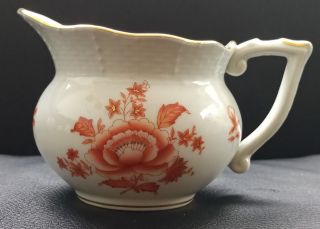 Vintage 1959 Herend Hungary Red Chinese Bouquet Creamer Ussr Fleet