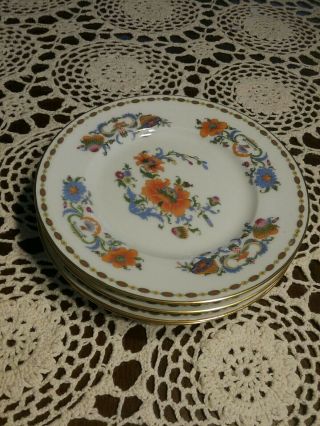 (4) Limoges France Ceralene A Raynaud Bread Plates 6 & 1/4 " Vieux Chine