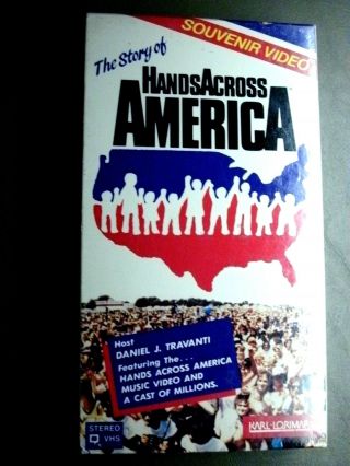 The Story Of Hands Across America Souvenir Video Vhs 1987 Rare