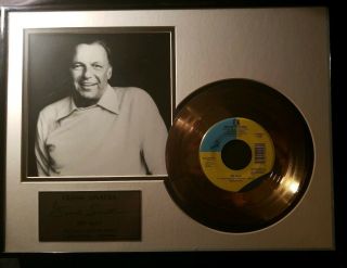 Frank Sinatra My Way 24kt Gold Plated 45 Record Framed Limited Edition