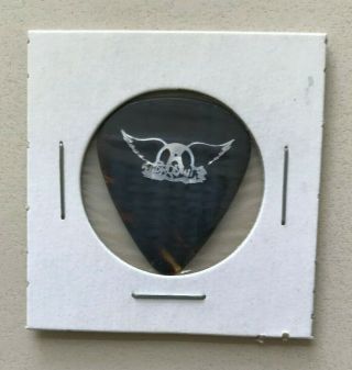 Joe Perry Aerosmith Rare Japanese Silver On Tort Guitar Pick Pump Tour