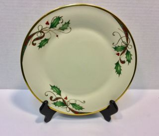 Lenox Holiday Nouveau Dinner Plates Two Gold