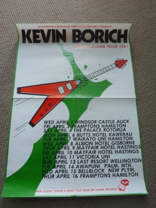 Kevin Borich Ultra Rare 1981 Zealand Tour Poster