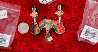 3 Hard Rock Cafe Pins set Las Vegas RAINBOW PUZZLE Pride Pinsanity Pride logo 3