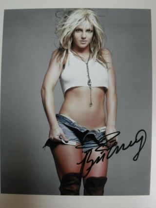 Britney Spears Signed Color 8x10 Photo S E X Y