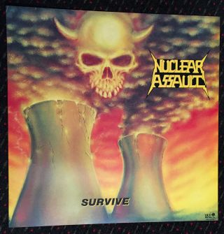 Nuclear Assault Survive 24x24 Promo Poster Heavy Thrash Metal Dan Lilker Sod1988