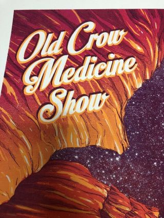 OCSM Old Crow Medicine Show 2016 Red Rocks Event Poster Morrison,  CO 8/14/2016 4
