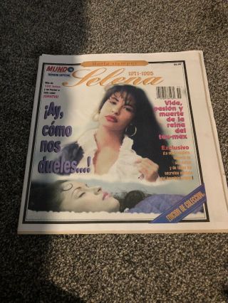Selena Quintanilla Mundo Tribute Newspaper