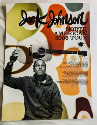 Jack Johnson 2008 North American Tour Poster 18x24