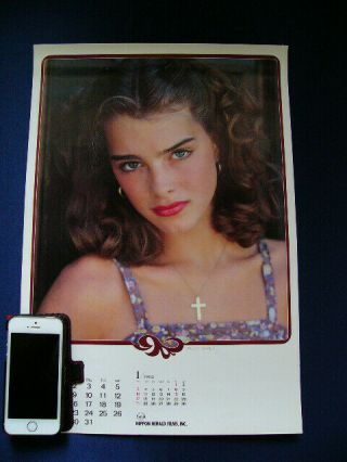 1981 Brooke Shields Japan Vintage Poster Calendar Very Rare