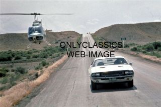 Helicopter Chase Scene 1970 Dodge Challenger R/t " Vanishing Point " Movie Photo