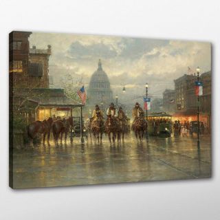 Canvas Painting G.  Harvey Cowboy A Letter From Print Home Wall Art Decor 12x16