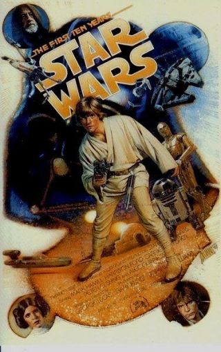 1987 Licensed 6 - Star Wars 10th Anniversary Struzan Poster Postcards
