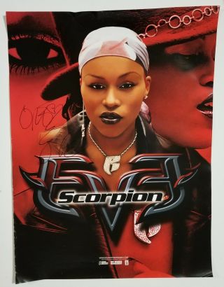 Eve Rapper Real Hand Signed 18x24 " Scorpion Promo Poster 2 Autographed