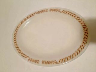 Vtg Retro Waffle House Restaurant Dinner Plate Platter 12” Oval Regency Scroll