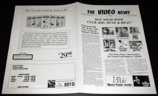 THE COTTON CLUB_Orig.  1985 handout publication_18 x 24 movie POSTER_Video News 3