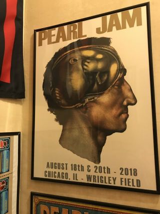 Pearl Jam Poster Wrigley Chicago 2018 Matt Cunningham Screen Print