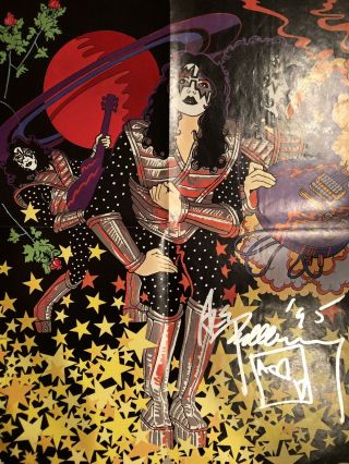 Ace Frehley Poster From Solo Lp Originally Autographed By Ace Frehley 4 Of 4