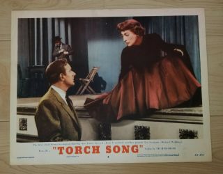 Joan Crawford Lobby Card,  " Torch Song " 8,  1953