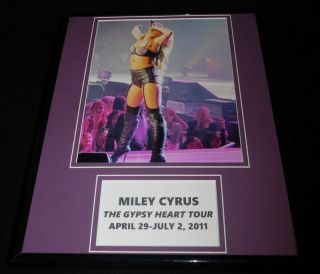 Miley Cyrus 2011 Gypsy Heart Tour Framed 11x14 Photo Display
